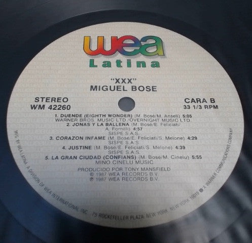Miguel Bosé : XXX (LP, Album)