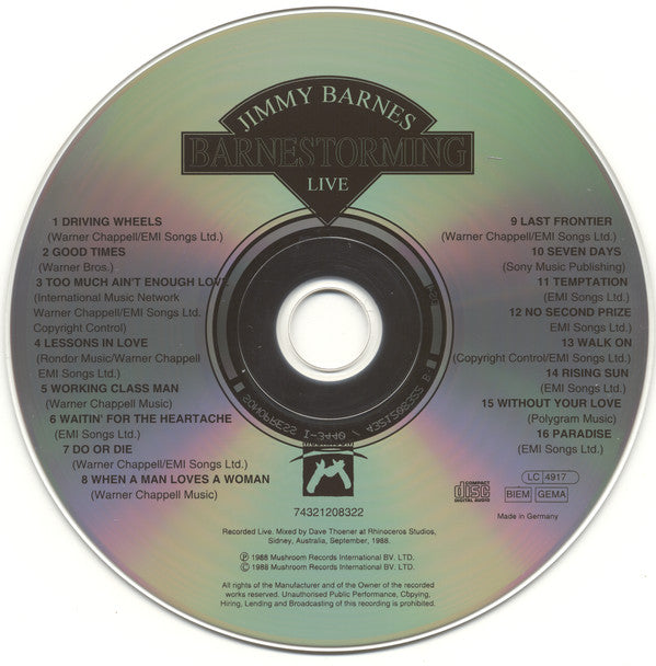 Jimmy Barnes : Barnestorming (CD, Album, RE)