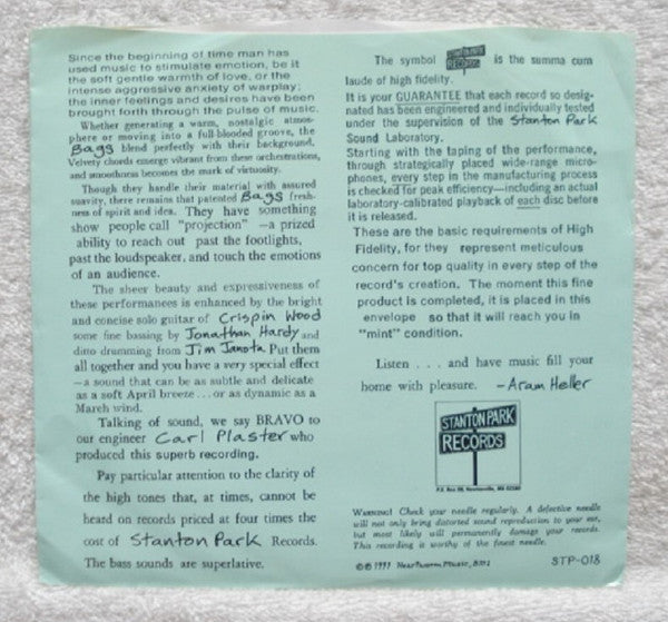 The Bags (2) : L. Frank Baum / Max Roach (7", Promo)