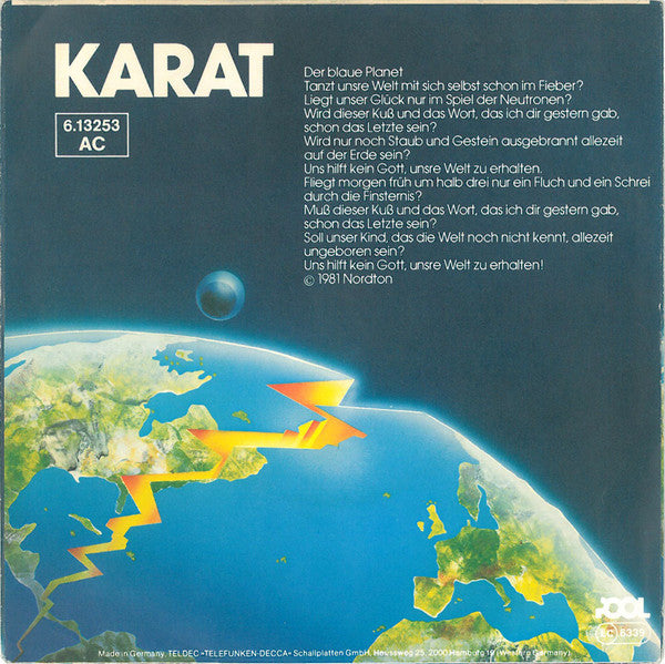Karat : Der Blaue Planet (7", Single)