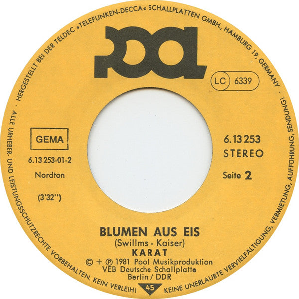 Karat : Der Blaue Planet (7", Single)