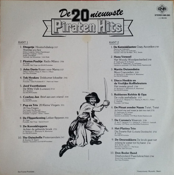 Various : De 20 Nieuwste Piraten Hits (LP, Comp)