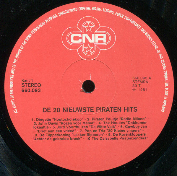 Various : De 20 Nieuwste Piraten Hits (LP, Comp)