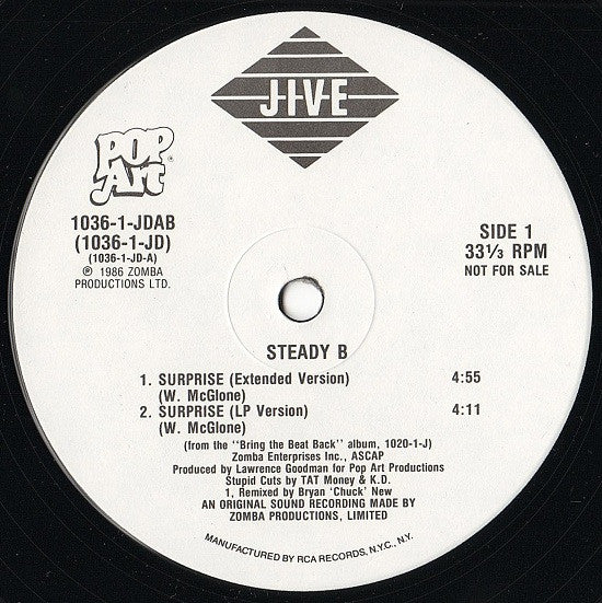 Steady B : Surprise / Get Physical (12", Promo)