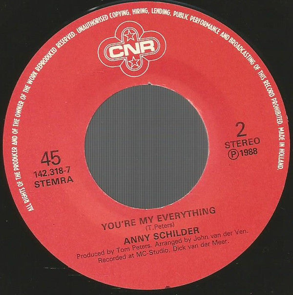 Anny Schilder : Adieu Chérie (7", Single)