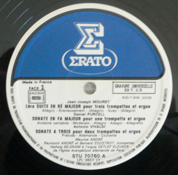Maurice André, Raymond André, Bernard Soustrot, Hedwig Bilgram : Trompettes Et Orgue (LP)