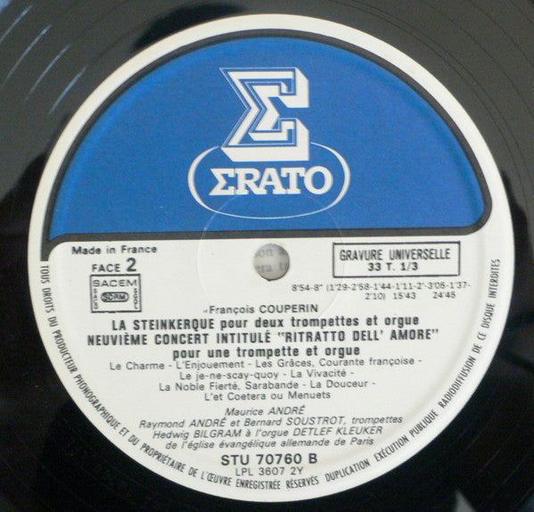 Maurice André, Raymond André, Bernard Soustrot, Hedwig Bilgram : Trompettes Et Orgue (LP)