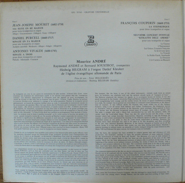 Maurice André, Raymond André, Bernard Soustrot, Hedwig Bilgram : Trompettes Et Orgue (LP)