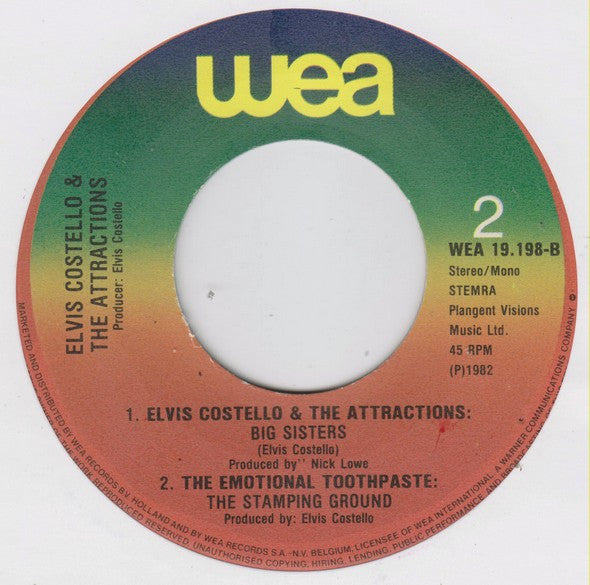 Elvis Costello & The Attractions : You Little Fool (7", Single)