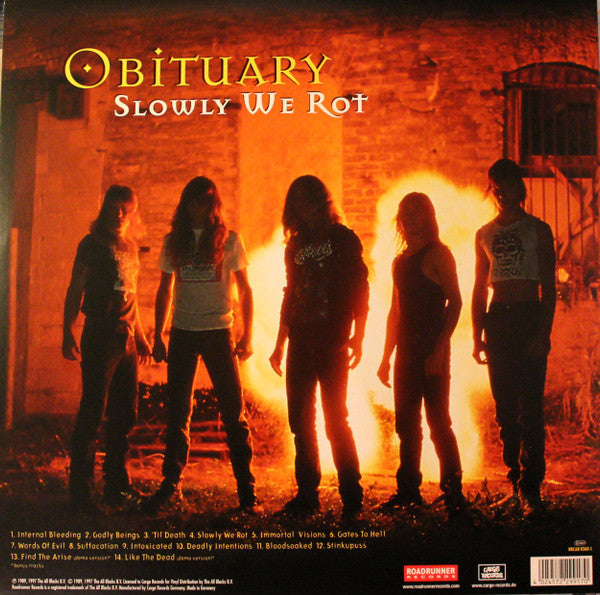 Obituary : Slowly We Rot (LP, Album, RE, RM, 180)