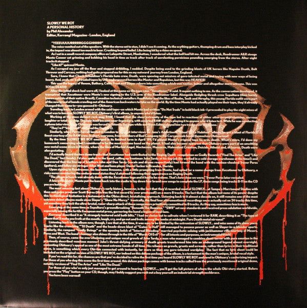 Obituary : Slowly We Rot (LP, Album, RE, RM, 180)