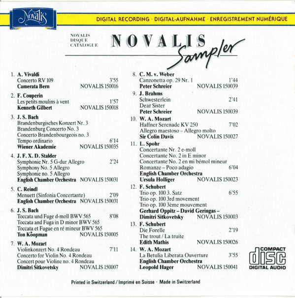 Various : Novalis Sampler (CD, Comp, Smplr)