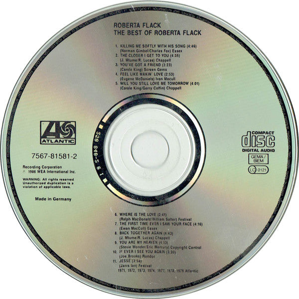 Roberta Flack : The Best Of Roberta Flack (CD, Comp, RE, RP)