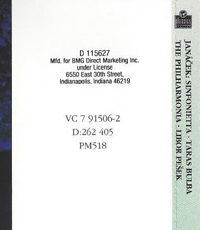 Leoš Janáček – Christian Tetzlaff, Philharmonia Orchestra, Libor Pešek : Sinfonietta • Violin Concerto • Taras Bulba • Overture From The House Of The Dead (CD, Club)