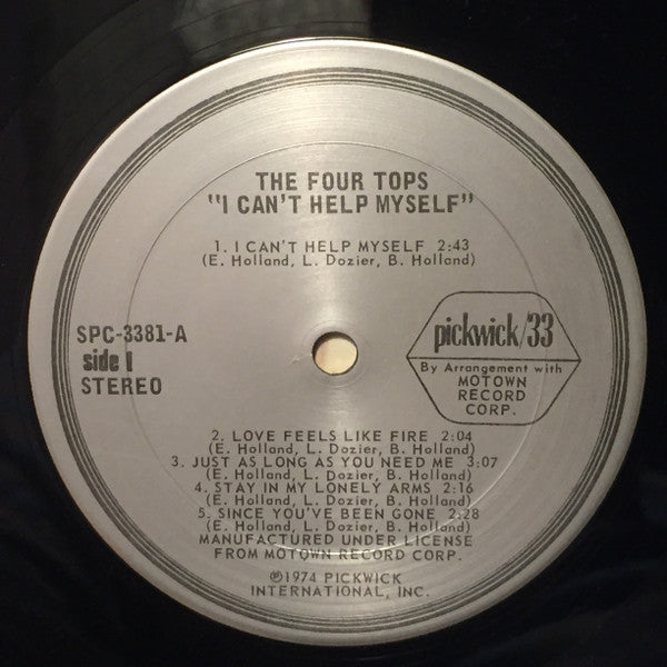 Four Tops : I Can't Help Myself (LP, Album, Comp)
