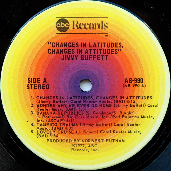 Jimmy Buffett : Changes In Latitudes, Changes In Attitudes (LP, Album, San)