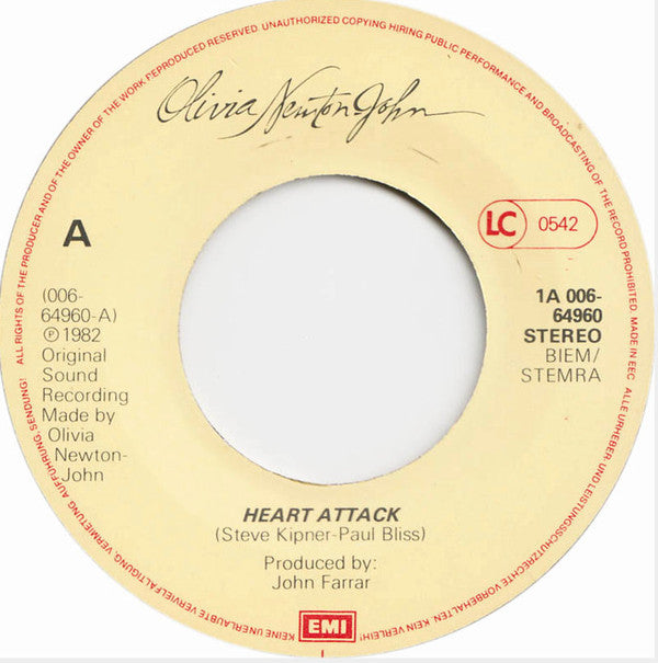 Olivia Newton-John : Heart Attack (7", Single)