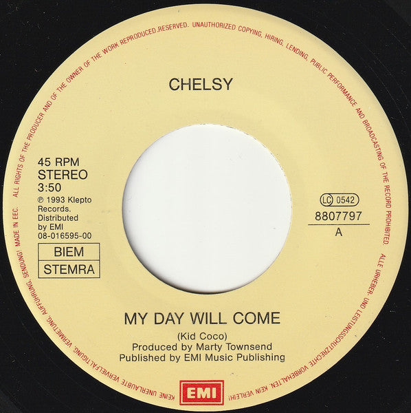 Chelsy (3) : My Day Will Come (7")