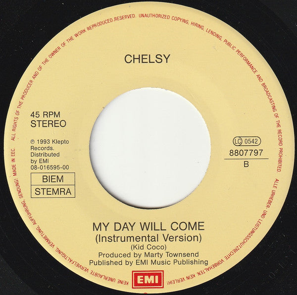 Chelsy (3) : My Day Will Come (7")
