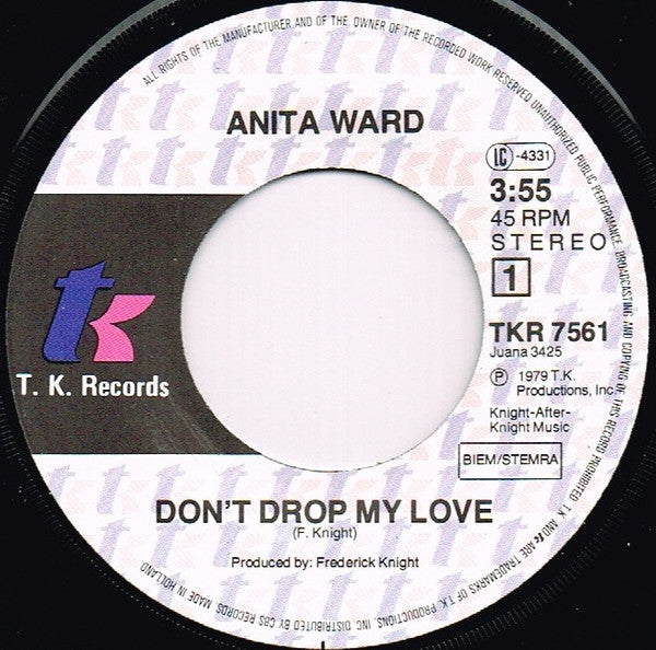Anita Ward : Don't Drop My Love (7", Single)