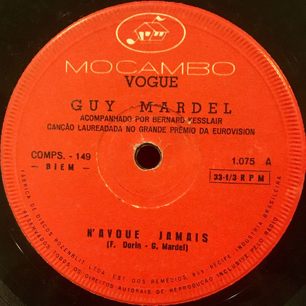 Guy Mardel : N'Avoue Jamais / Songe Songe (7", Single)
