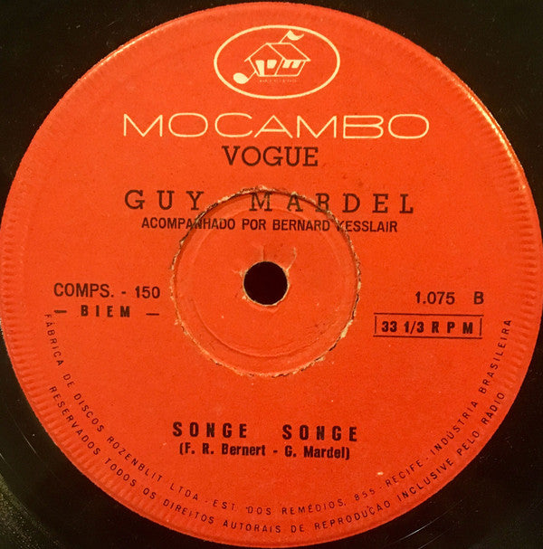 Guy Mardel : N'Avoue Jamais / Songe Songe (7", Single)