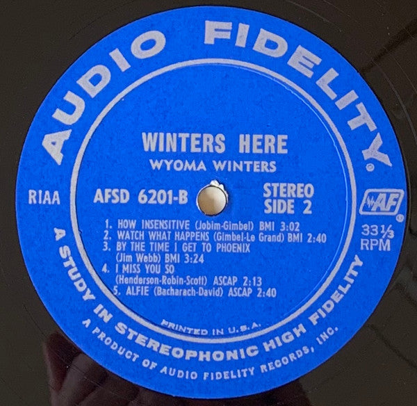 Wyoma Winters : Winters Here (LP, Album)