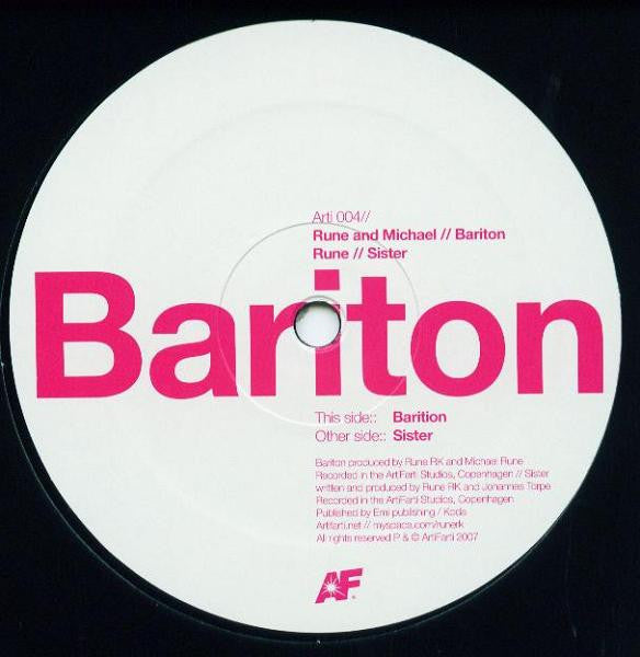 Rune And Michael* / Rune : Bariton / Sister (12")