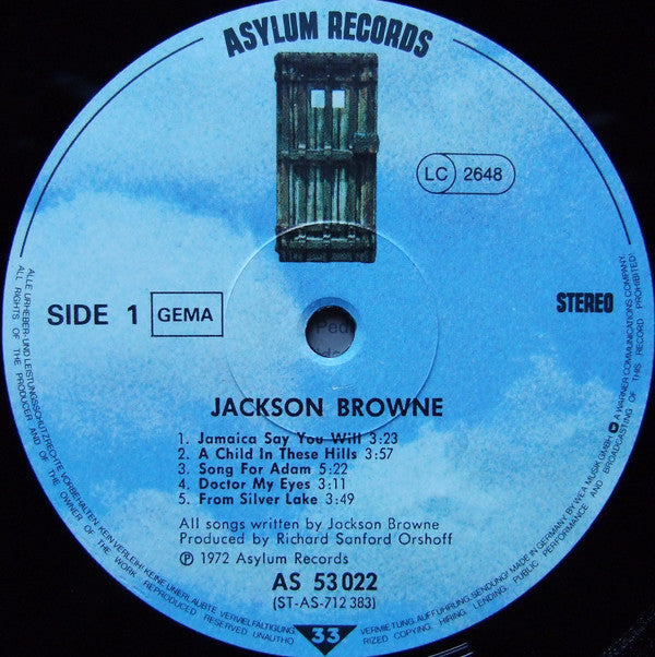 Jackson Browne : Jackson Browne (LP, Album, RE)