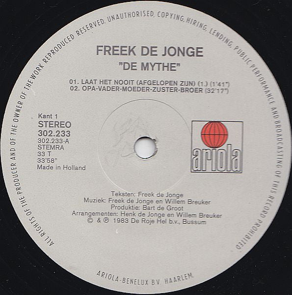 Freek de Jonge : De Mythe (2xLP, Album)