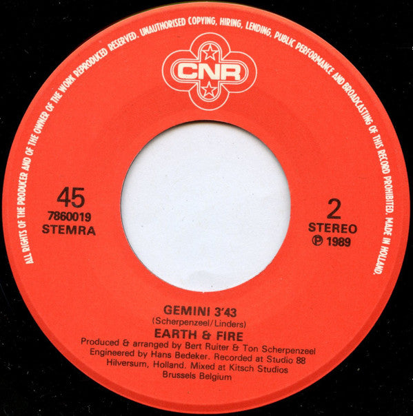 Earth And Fire : French Word For Love (7", Single)