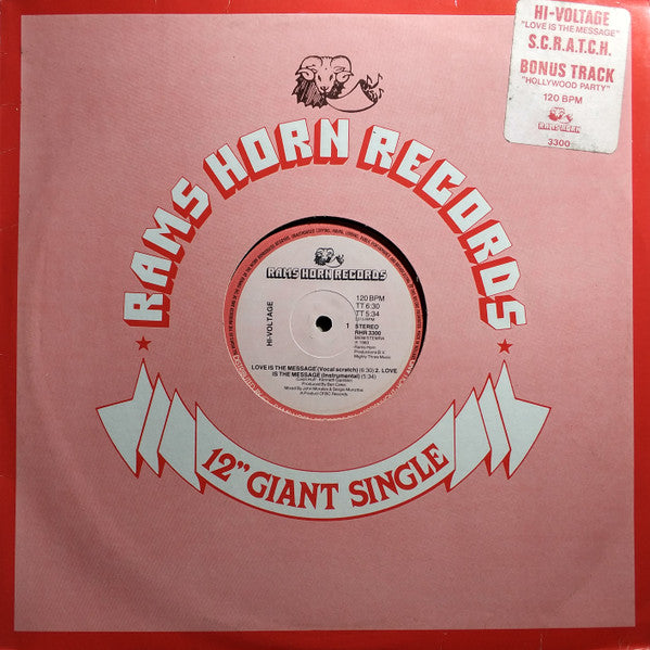 Hi Voltage : Love Is The Message (S.C.R.A.T.C.H.) (12")