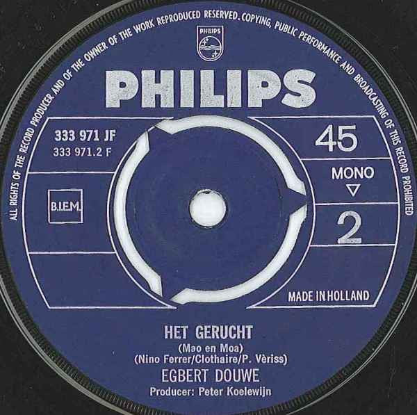 Egbert Douwe : Kom Uit De Bedstee Mijn Liefste / Het Gerucht (7", Single, Mono)