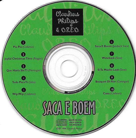 Claudius Phillips & O.R.E.O. : Saca E Boem (CD, Album)