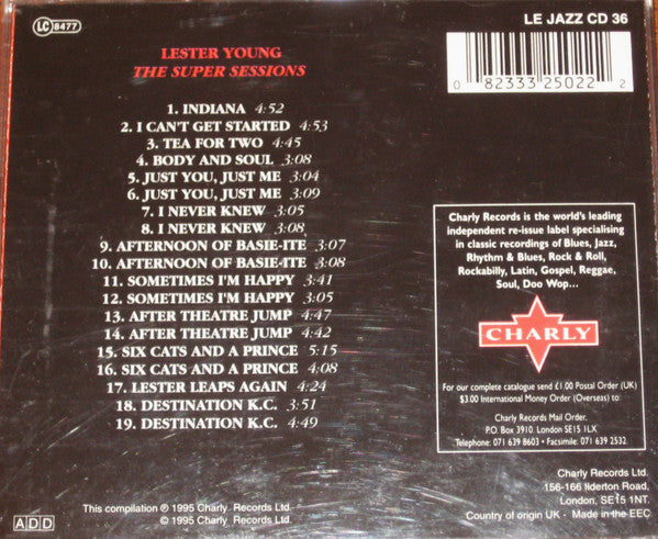 Lester Young : The Super Sessions (CD, Comp)