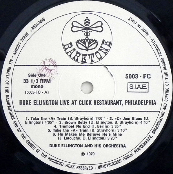 The Duke Ellington Orchestra : Live At Click Restaurant Philadelphia 1948 - Vol. 2 (LP, Album, Mono, Unofficial)