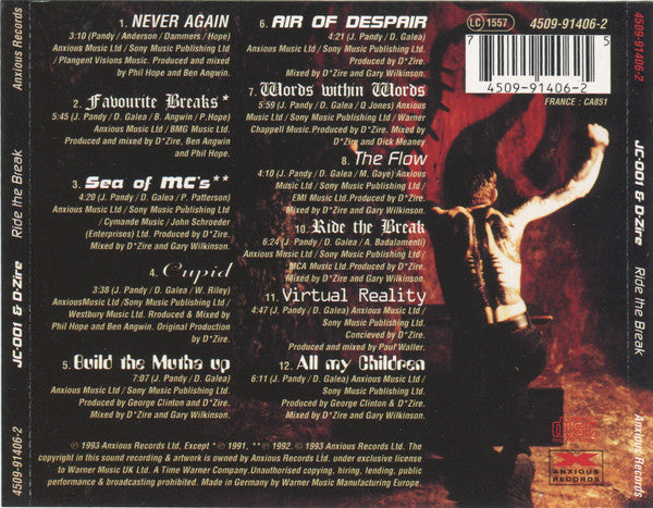 JC-001 & DJ D-Zire : Ride The Break (CD, Album)