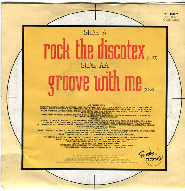 MC Fixx It : Rock The Discotex / Groove With Me (7")