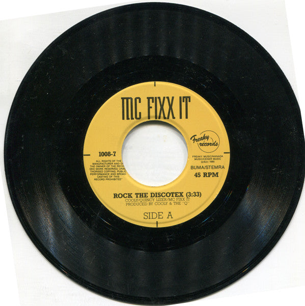 MC Fixx It : Rock The Discotex / Groove With Me (7")