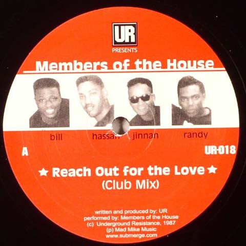 UR* Presents Members Of The House : Reach Out For The Love (12")