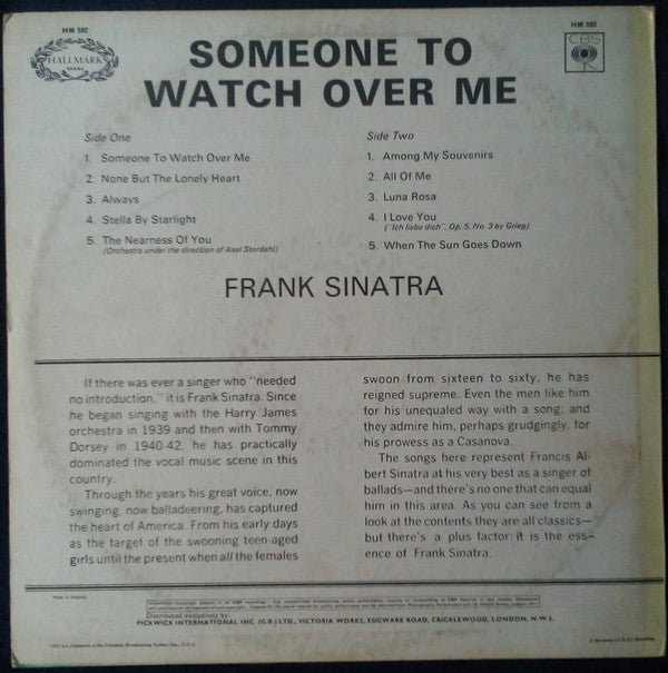 Frank Sinatra : Someone To Watch Over Me (LP, Comp)