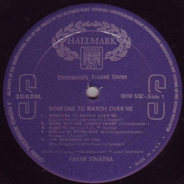 Frank Sinatra : Someone To Watch Over Me (LP, Comp)
