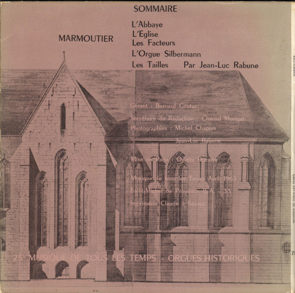 Michel Chapuis : Marmoutier (7", MiniAlbum, EP, Red)