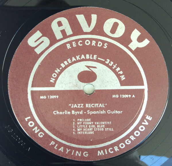 Charlie Byrd : Jazz Recital (LP, Album, RE)