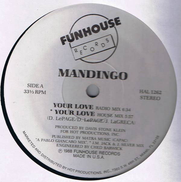 Mandingo (4) : Your Love (12")