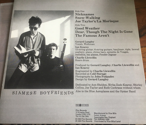 Gerard Langley & Ian Kearey : Siamese Boyfriends (12", MiniAlbum)