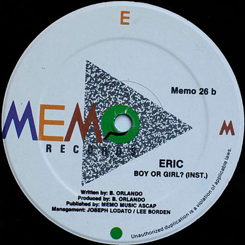 Eric : Boy Or Girl? (12")