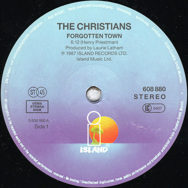 The Christians : Forgotten Town (12", Maxi)