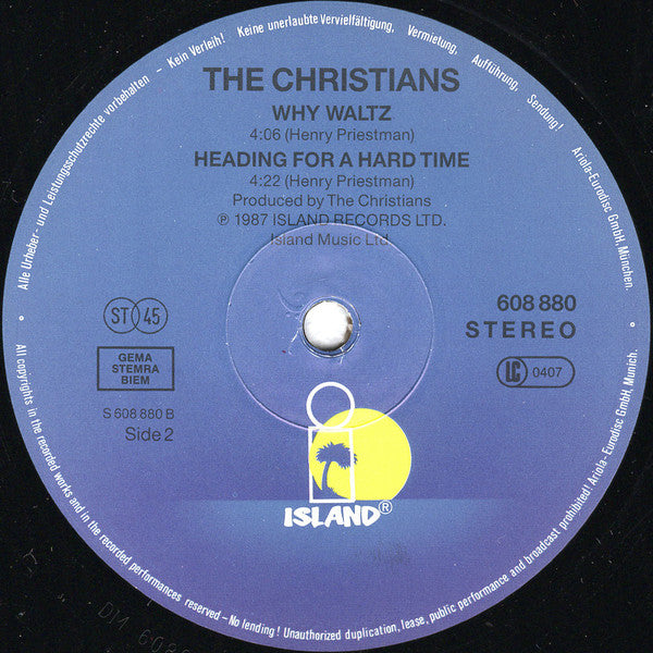 The Christians : Forgotten Town (12", Maxi)