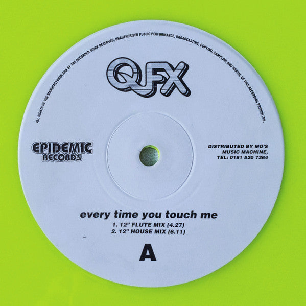 QFX : Every Time You Touch Me (12", Single, Ltd, Num, Neo)